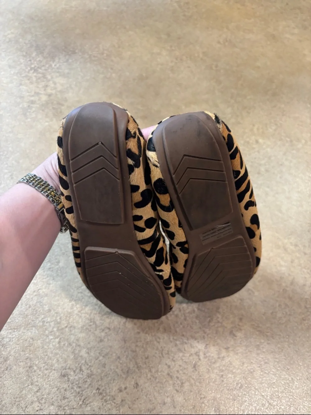 me too Leopard Print Ballet Flats in Tan and Black